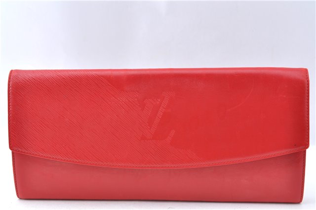 Auth Louis Vuitton Opera Pochette Aegean Clutch Hand Bag Red M63967 LV J1408