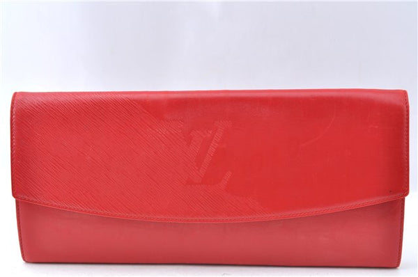 Auth Louis Vuitton Opera Pochette Aegean Clutch Hand Bag Red M63967 LV J1408