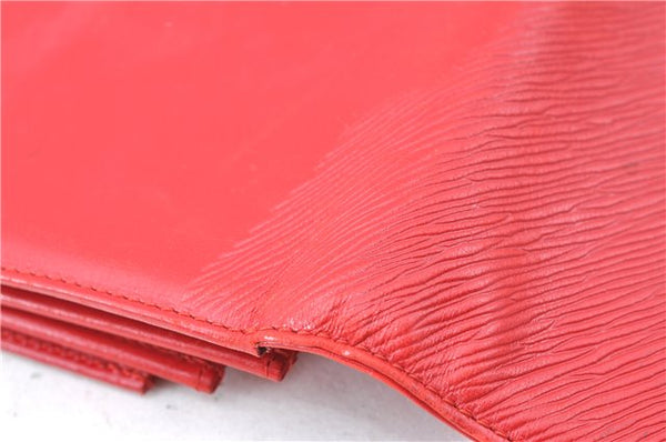 Auth Louis Vuitton Opera Pochette Aegean Clutch Hand Bag Red M63967 LV J1408