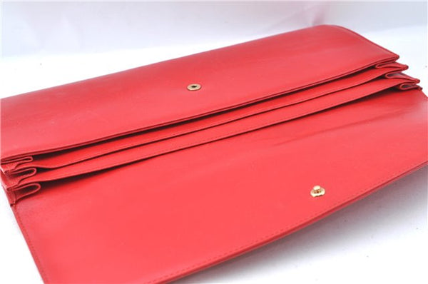 Auth Louis Vuitton Opera Pochette Aegean Clutch Hand Bag Red M63967 LV J1408