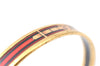 Authentic HERMES Email PM Bangle Belt Motif Gold Red Black J1411