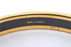 Authentic HERMES Email PM Bangle Belt Motif Gold Red Black J1411