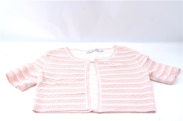 Authentic Christian Dior Cardigan Rayon USA Size 6 Light Pink CD J1412