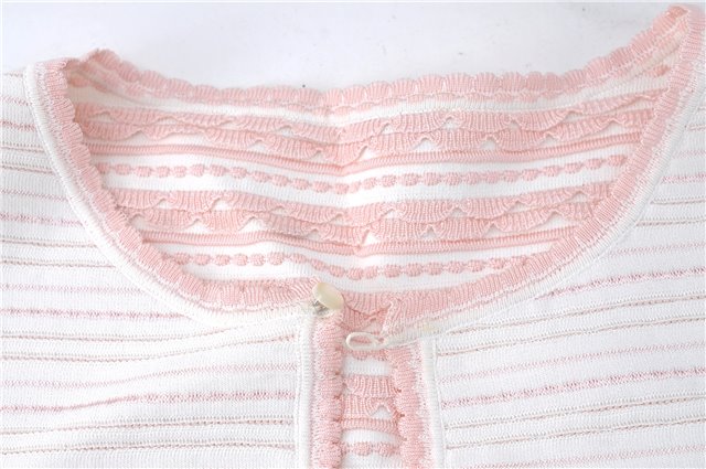 Authentic Christian Dior Cardigan Rayon USA Size 6 Light Pink CD J1412