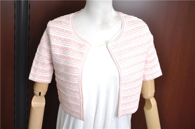 Authentic Christian Dior Cardigan Rayon USA Size 6 Light Pink CD J1412