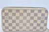 Authentic Louis Vuitton Damier Azur Zippy Organizer Long Wallet N60012 LV J1421