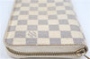 Authentic Louis Vuitton Damier Azur Zippy Organizer Long Wallet N60012 LV J1421