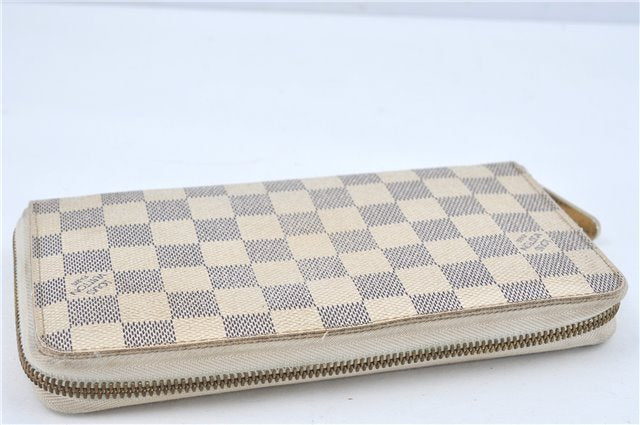 Authentic Louis Vuitton Damier Azur Zippy Organizer Long Wallet N60012 LV J1421