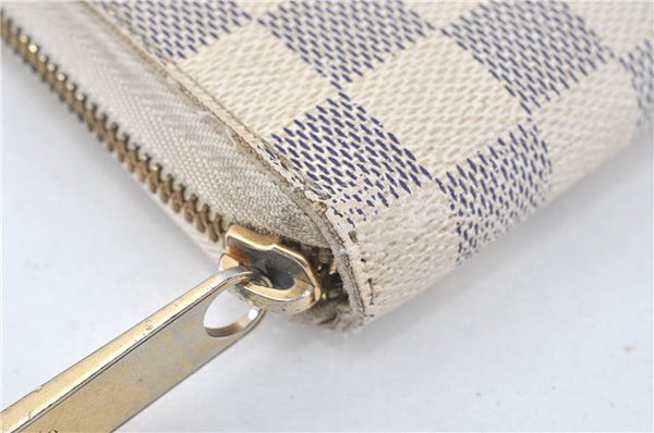 Authentic Louis Vuitton Damier Azur Zippy Organizer Long Wallet N60012 LV J1421