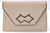 Authentic YVES SAINT LAURENT Clutch Hand Bag Purse Leather Beige J1428