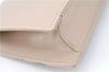 Authentic YVES SAINT LAURENT Clutch Hand Bag Purse Leather Beige J1428