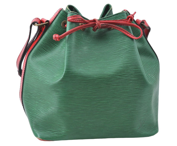 Auth Louis Vuitton Epi Petit Noe Bi-color Green x Red M44147 Shoulder Bag J1433