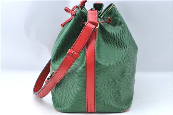 Auth Louis Vuitton Epi Petit Noe Bi-color Green x Red M44147 Shoulder Bag J1433