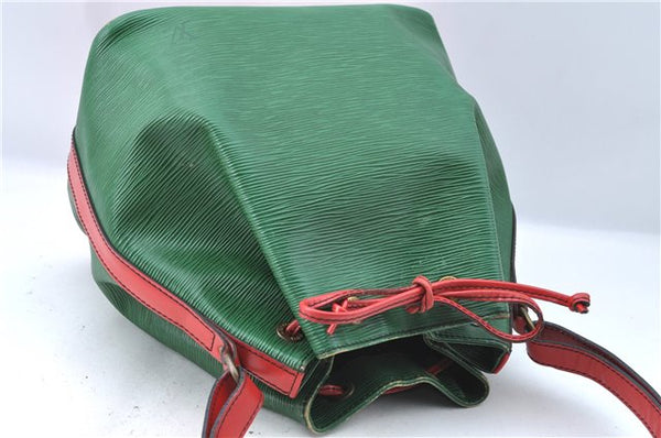 Auth Louis Vuitton Epi Petit Noe Bi-color Green x Red M44147 Shoulder Bag J1433