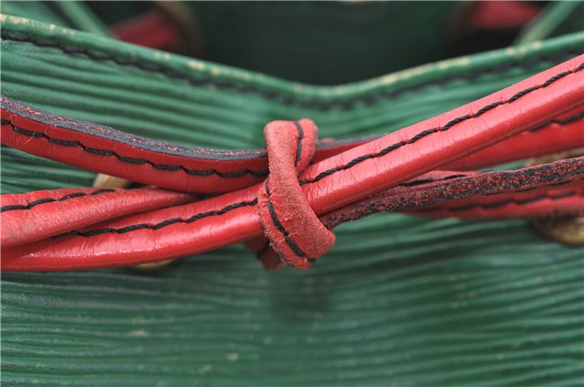 Auth Louis Vuitton Epi Petit Noe Bi-color Green x Red M44147 Shoulder Bag J1433