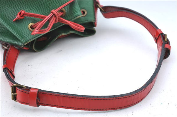 Auth Louis Vuitton Epi Petit Noe Bi-color Green x Red M44147 Shoulder Bag J1433