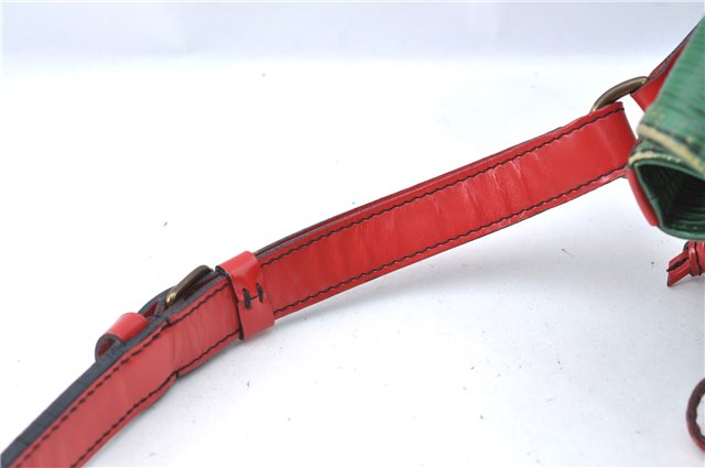 Auth Louis Vuitton Epi Petit Noe Bi-color Green x Red M44147 Shoulder Bag J1433