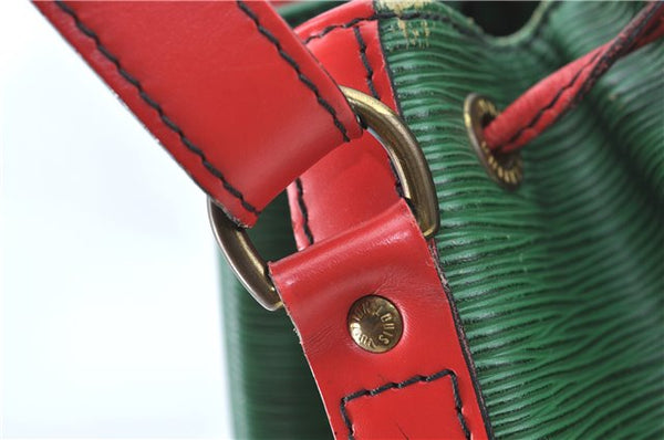 Auth Louis Vuitton Epi Petit Noe Bi-color Green x Red M44147 Shoulder Bag J1433