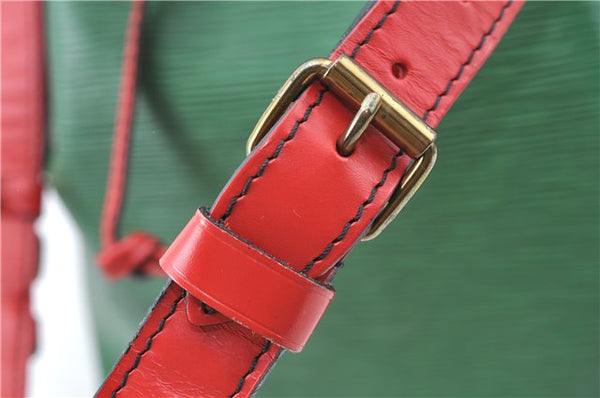 Auth Louis Vuitton Epi Petit Noe Bi-color Green x Red M44147 Shoulder Bag J1433