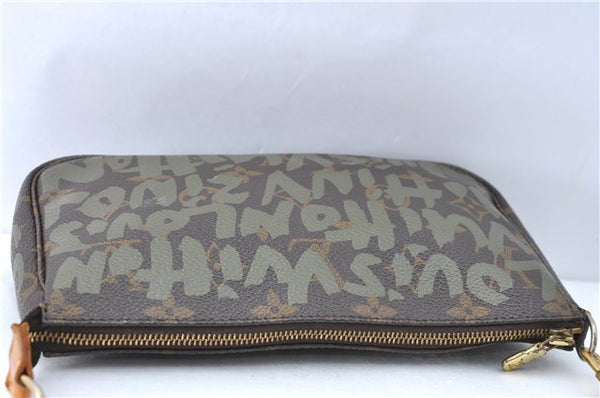 Louis Vuitton Monogram Graffiti Pochette Accessoires Pouch Green M92191 LV J1446