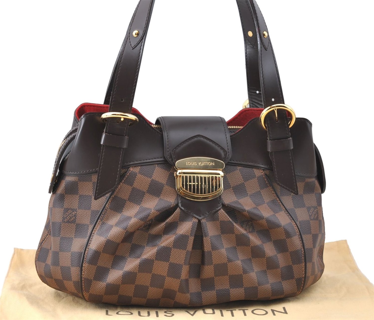 Authentic Louis Vuitton Damier Sistina PM Shoulder Bag N41542 LV J1448