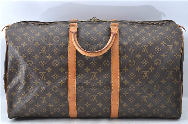 Authentic Louis Vuitton Monogram Keepall 55 Travel Boston Bag M41424 LV J1454