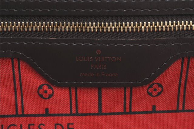 Authentic Louis Vuitton Damier Neverfull MM Shoulder Tote Bag N51105 LV J1455