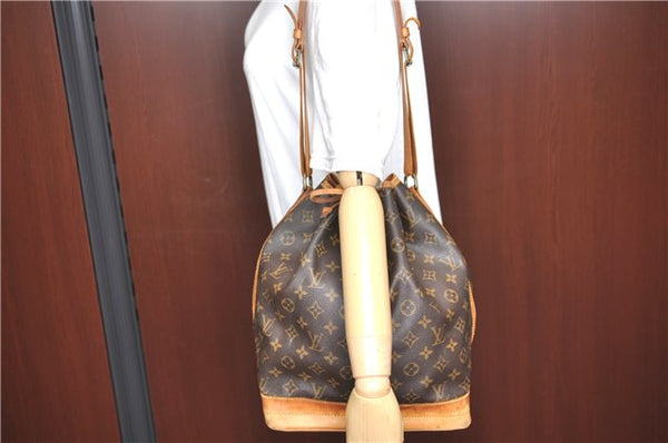Authentic Louis Vuitton Monogram Noe Shoulder Bag M42224 LV J1457