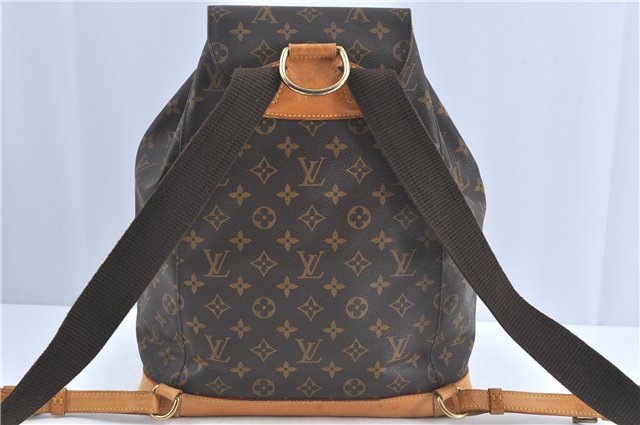 Authentic Louis Vuitton Monogram Montsouris GM Backpack M51135 LV J1459