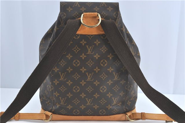 Authentic Louis Vuitton Monogram Montsouris GM Backpack M51135 LV J1459