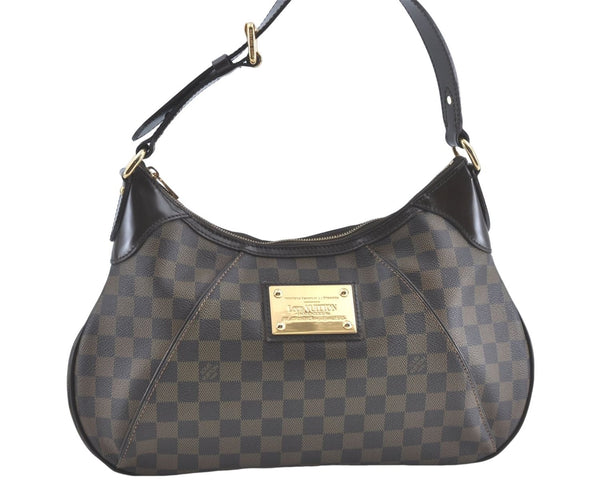 Authentic Louis Vuitton Damier Thames GM Shoulder Bag N48181 LV J1461