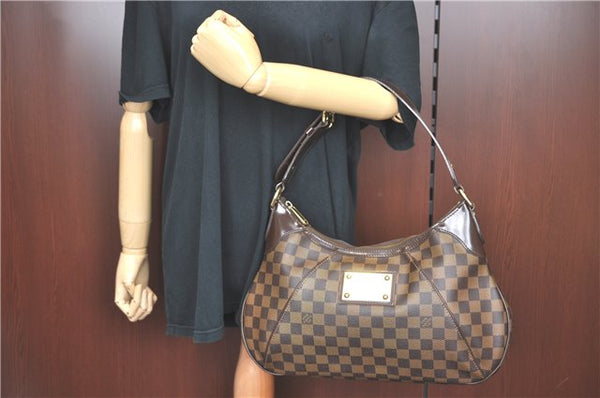 Authentic Louis Vuitton Damier Thames GM Shoulder Bag N48181 LV J1461
