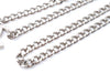 Authentic CHANEL Chain Belt CC Logos Silver White J1476