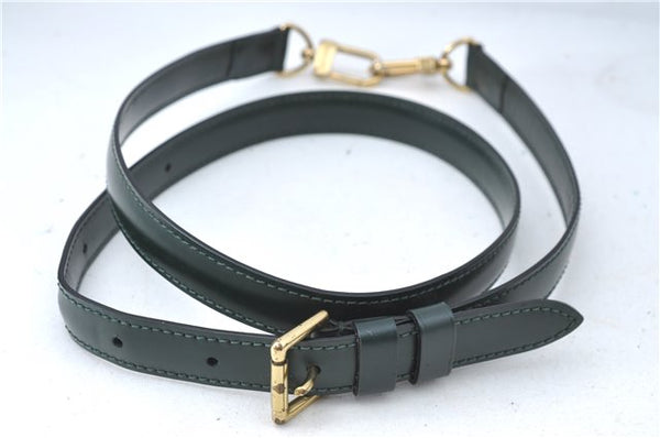 Authentic Louis Vuitton Leather Shoulder Strap Green 36.8-43.9" LV J1480