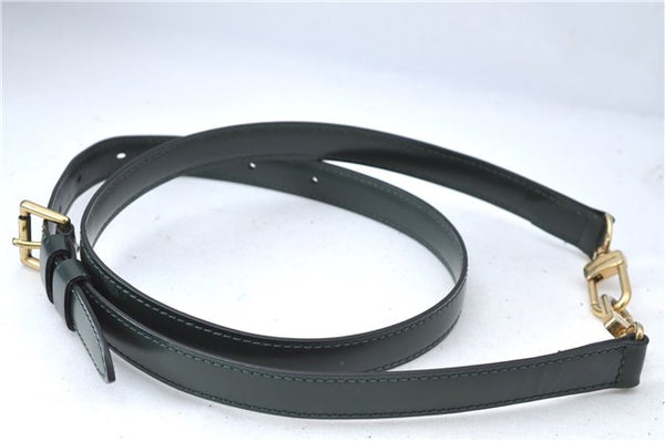 Authentic Louis Vuitton Leather Shoulder Strap Green 36.8-43.9" LV J1480