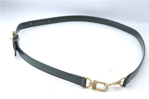 Authentic Louis Vuitton Leather Shoulder Strap Green 36.8-43.9" LV J1480