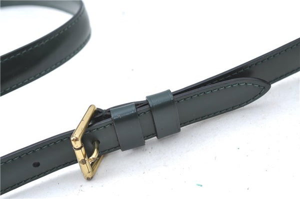 Authentic Louis Vuitton Leather Shoulder Strap Green 36.8-43.9" LV J1480