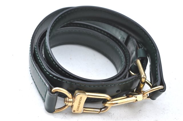 Authentic Louis Vuitton Leather Shoulder Strap Green 36.8-43.9