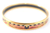 Authentic HERMES Email PM Bangle Rope Motif Gold Red Black J1481