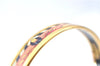 Authentic HERMES Email PM Bangle Rope Motif Gold Red Black J1481