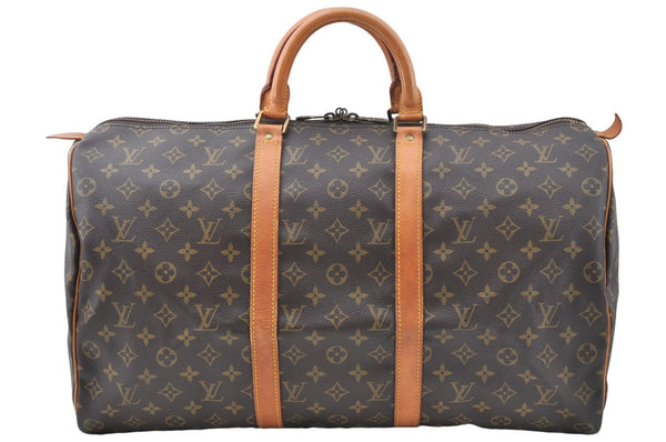 Authentic Louis Vuitton Monogram Keepall 50 Travel Boston Bag M41426 LV J1488