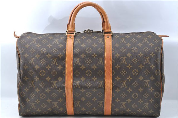 Authentic Louis Vuitton Monogram Keepall 50 Travel Boston Bag M41426 LV J1488