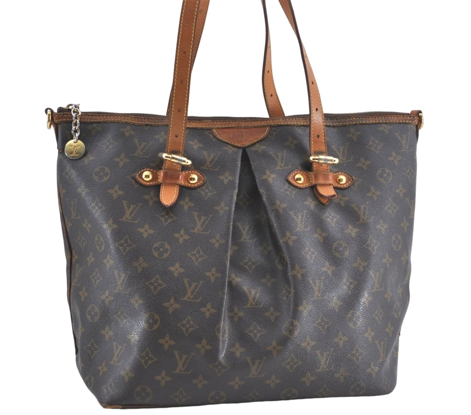 Authentic Louis Vuitton Monogram Palermo GM Shoulder Tote Bag M40146 LV J1492