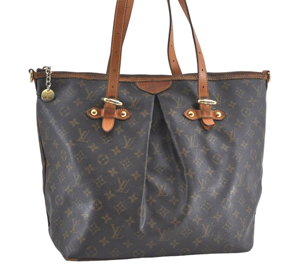Authentic Louis Vuitton Monogram Palermo GM Shoulder Tote Bag M40146 LV J1492