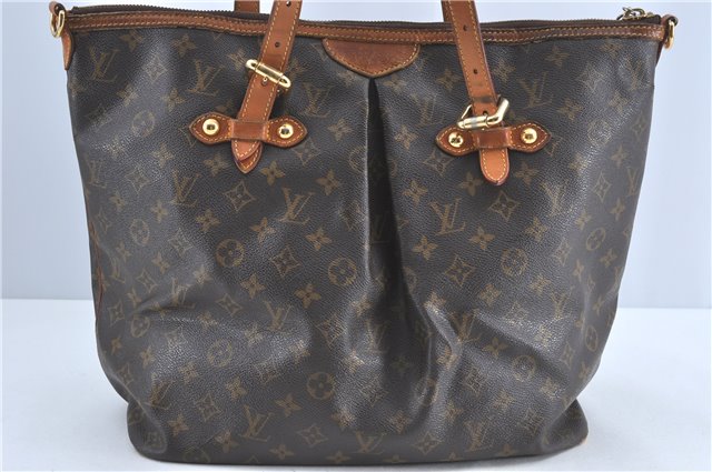 Authentic Louis Vuitton Monogram Palermo GM Shoulder Tote Bag M40146 LV J1492