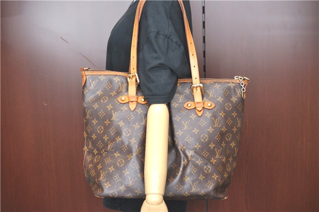 Authentic Louis Vuitton Monogram Palermo GM Shoulder Tote Bag M40146 LV J1492