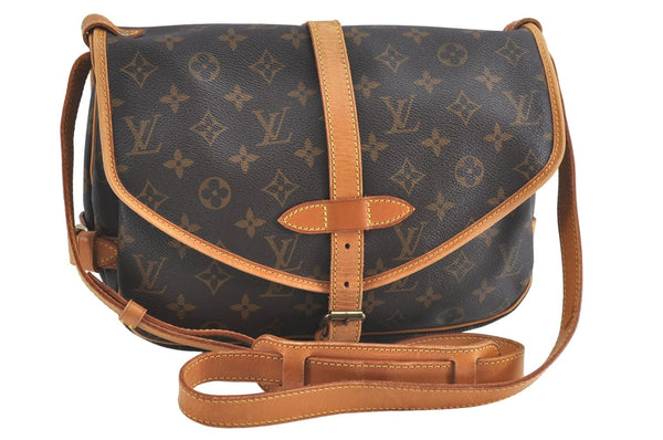 Auth Louis Vuitton Monogram Saumur 30 Shoulder Cross Body Bag M42256 LV J1509