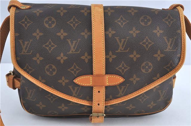 Auth Louis Vuitton Monogram Saumur 30 Shoulder Cross Body Bag M42256 LV J1509