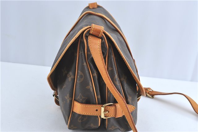 Auth Louis Vuitton Monogram Saumur 30 Shoulder Cross Body Bag M42256 LV J1509