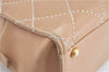 Authentic CHANEL Wild Stitch Matelasse Calf Skin Shoulder Hand Bag Beige J1511